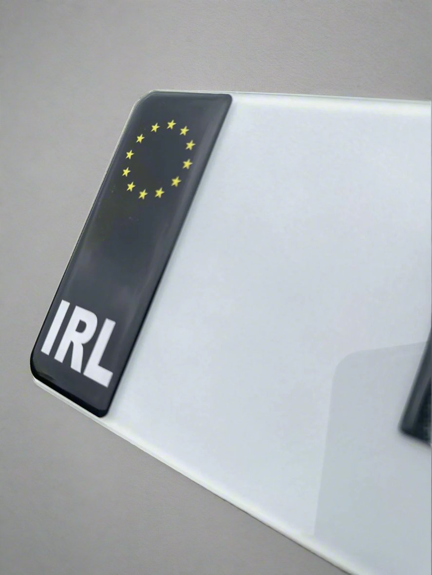 GEL 3D/4D Black Edition* Irish Number Plate - 50mm Metro Font