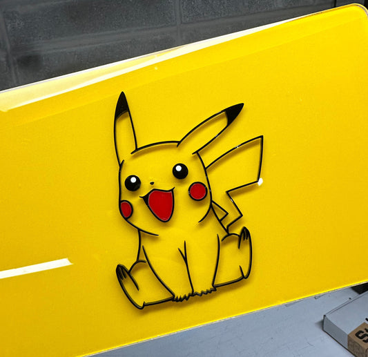 3D Show Reg Number Plate Pikachu