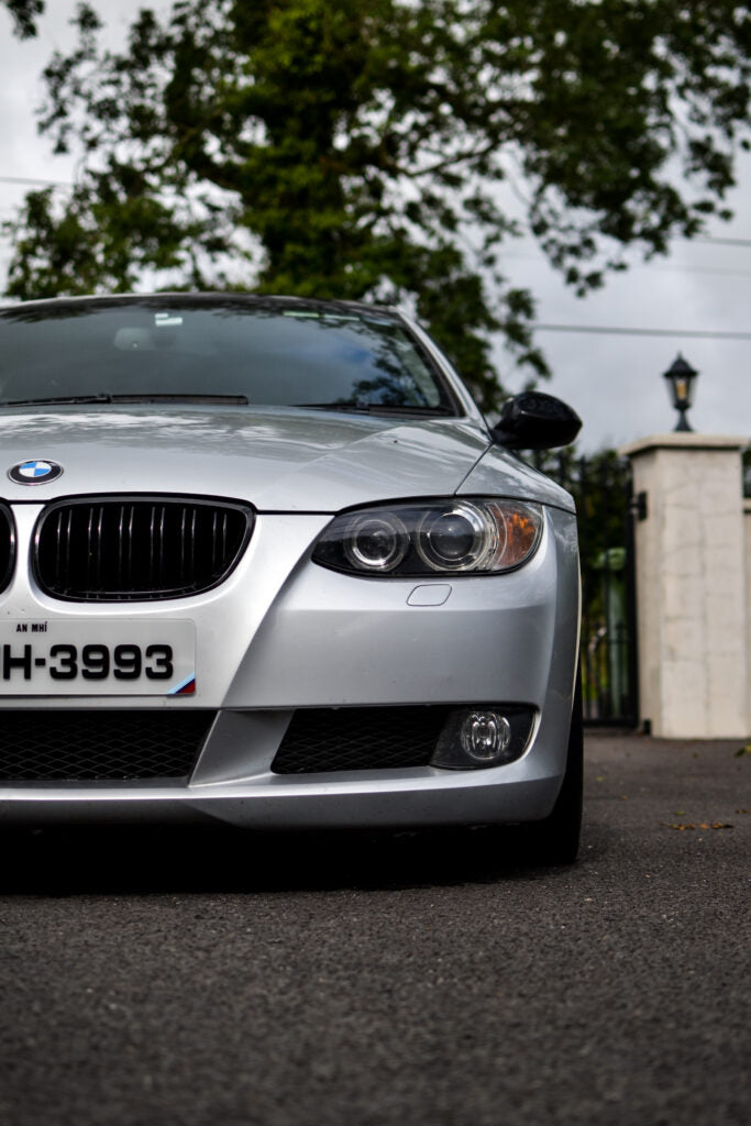 3D/4D Black Edition* Irish Number Plate - Metro Font + BMW M Sport Flag - Right