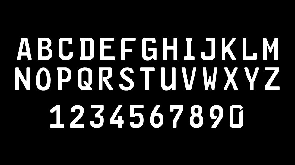 2D Number Plate German Font - Plain White