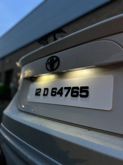 3D/4D Number Plate Plain white with Metro font - 4