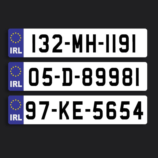 2D White Irish Plate - IRL only