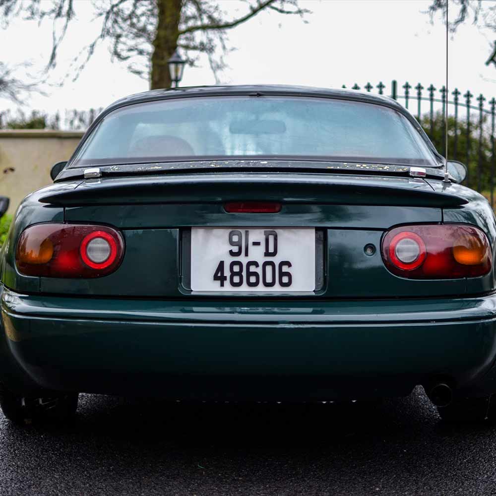 3D/4D Jap Style Irish Number Plate - IRL Font - Rear