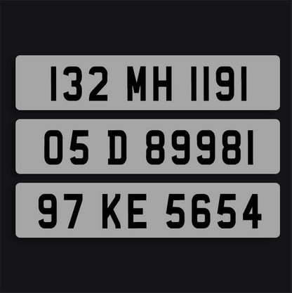 2D Number Plate - Irish Font – Plain Tinted