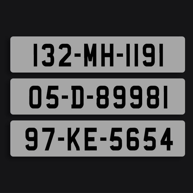 2D Number Plate - Irish Font – Plain Tinted