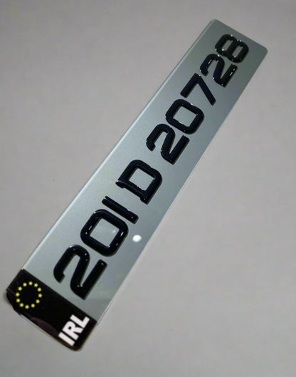 GEL 3D/4D Night Edition* Irish Number Plate - Tinted 50mm Metro Font