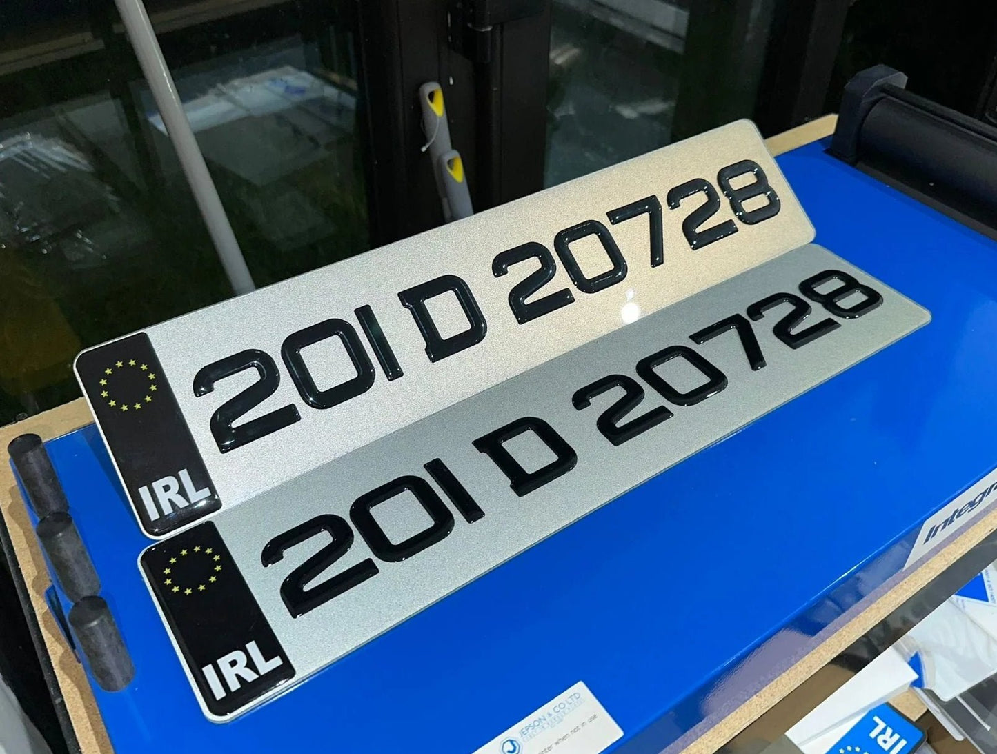 GEL 3D/4D Night Edition* Irish Number Plate - Tinted 50mm Metro Font