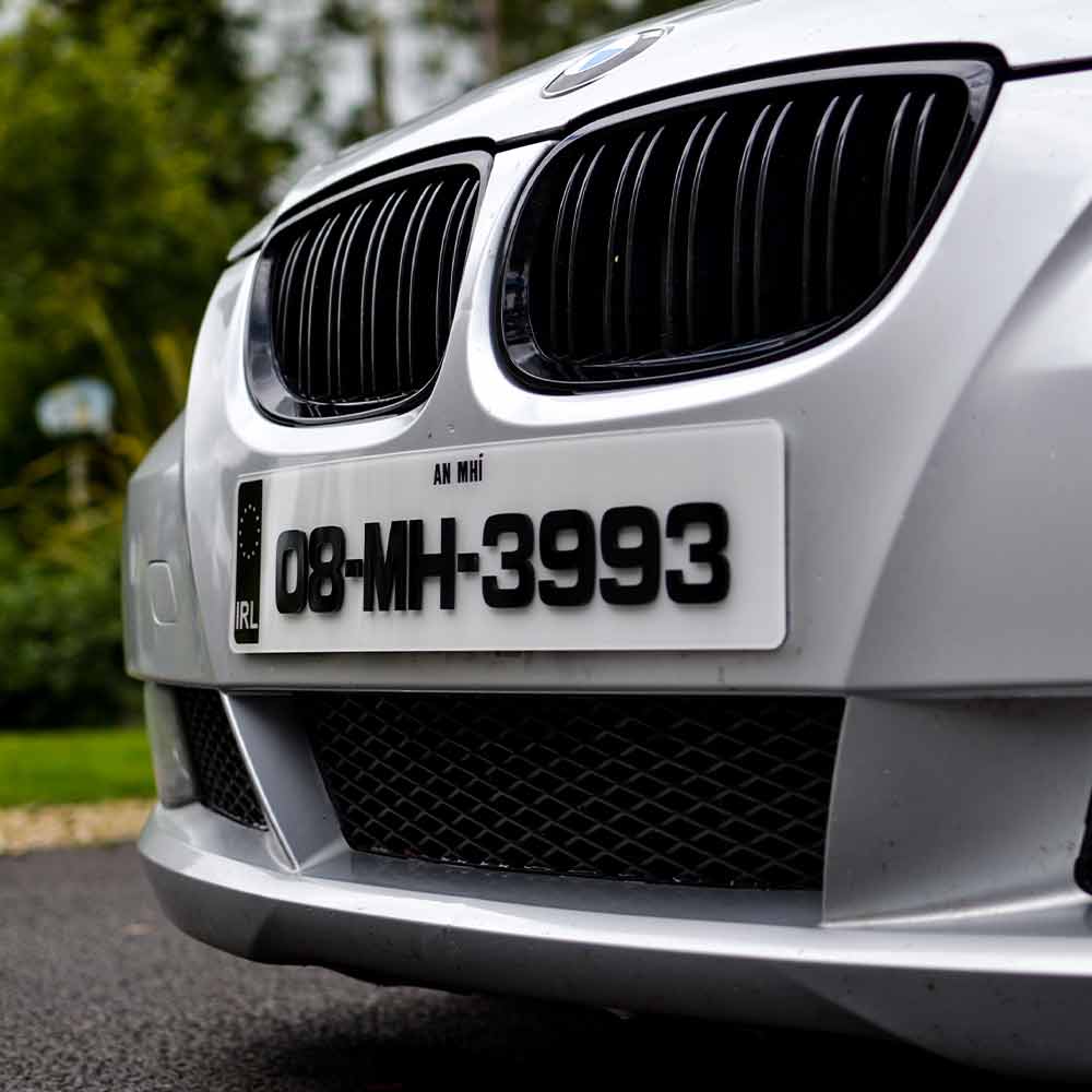 3D/4D Black Edition* Irish Number Plate Metro Font Stand Out Plates