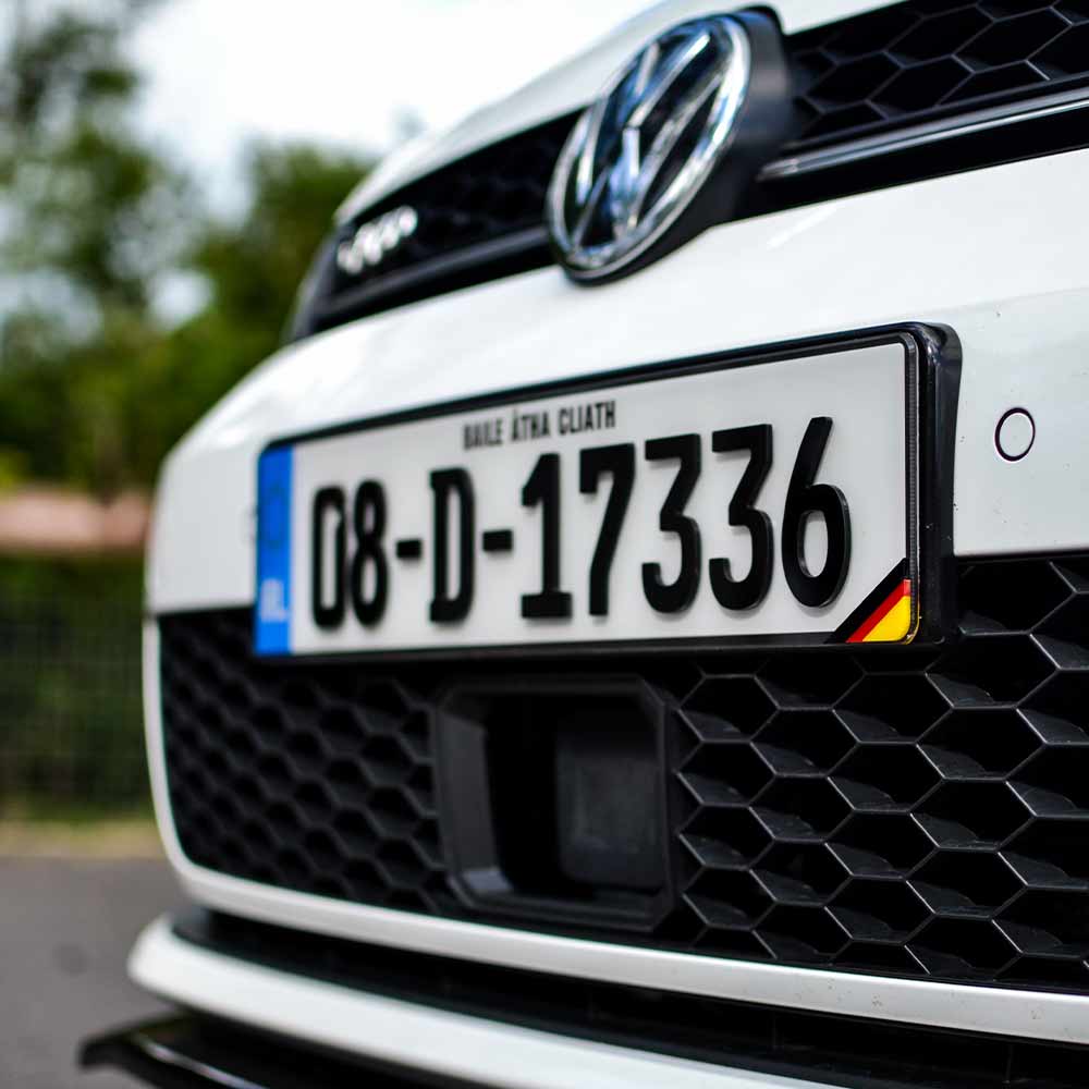 3D/4D number plate German font - full