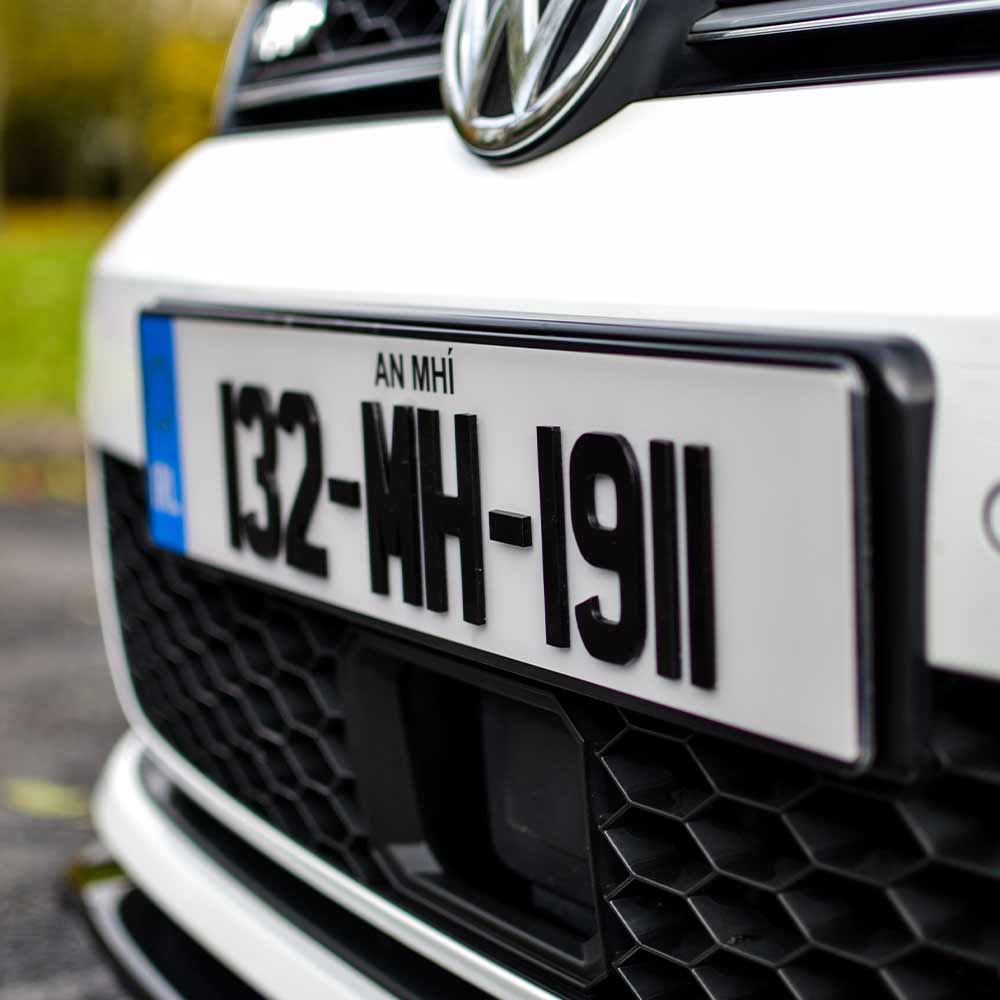 3D/4D number plate Irish font - main