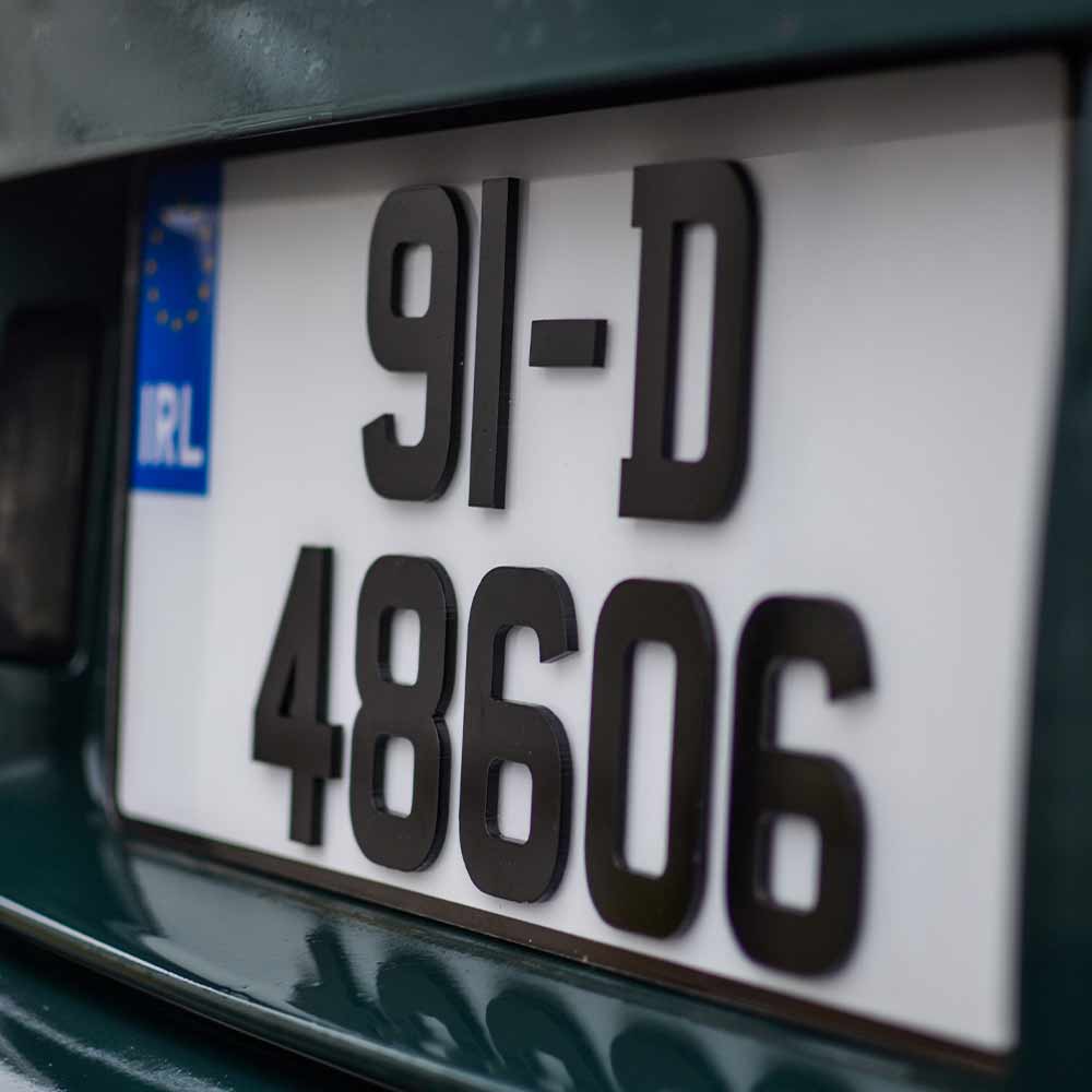 3D/4D Jap Style Irish Number Plate - 2